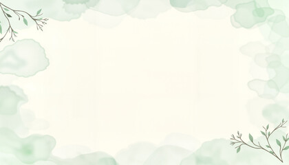 Elegant wedding invitation background with subtle Foggy Jade accents, sophistication