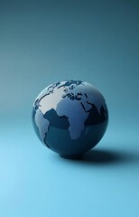 Fototapeta premium Minimalist 3D Globe for Global Supply Chains