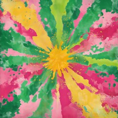 Colorful, Bright, and Vibrant Watercolor-Style Background with an Artistic Touch, Generative AI
