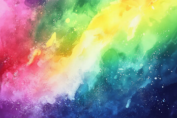 Colorful, Bright, and Vibrant Watercolor-Style Background with an Artistic Touch, Generative AI
