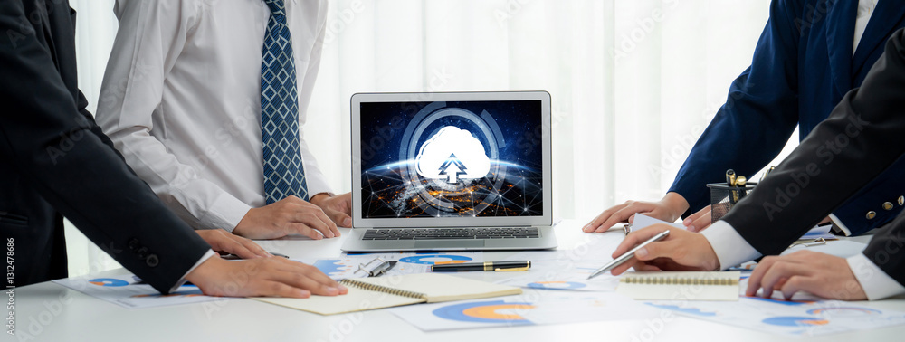 Poster cloud computing software for brisk remote work and personal data storage