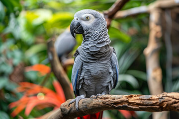 Fototapeta premium Fascinating Facts About African Grey Parrots