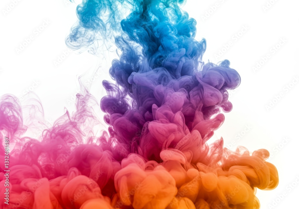Poster colorful ink swirls abstract background - vibrant abstract of swirling colorful ink in water, creati
