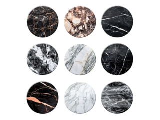 set of modern marble trivets