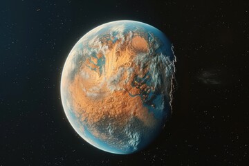 Naklejka premium Terraforming progress tracker planetary changes in space exploration