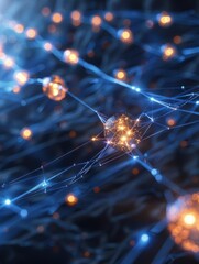 Digital lab infographic quantum entanglement communication innovation