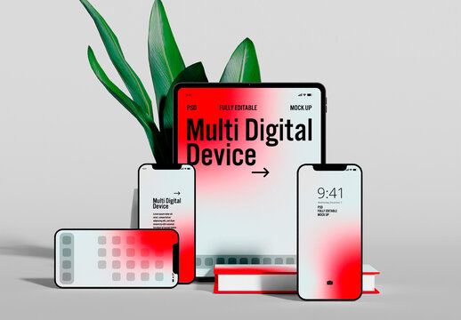 Multi Digital Device Mockup