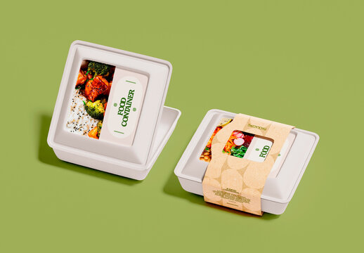 Food Containers Mockup