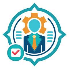 a business service icon vector on white background