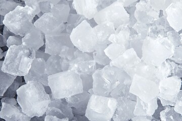 Crushed Ice Pile, Frozen Refreshment Cubes for Summer Drinks Texture