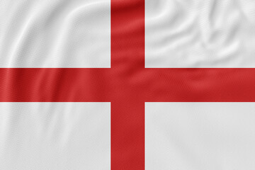 Obraz premium Red and white cross flags waving, symbols of England and Denmark, European nations