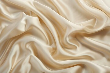 Obraz premium Beige Silk Fabric with Soft and Elegant Drapes