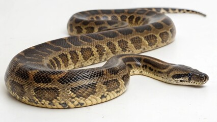 Obraz premium Anaconda On White Background
