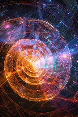 Exploring time dilation effects in relativistic physics digital interface abstract space