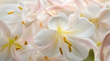 Naklejka premium Close-up of White Fawn Lily: Erythronium Oregon