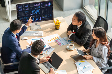 Business data dashboard provide business intelligence analytic for marketing strategy planning...