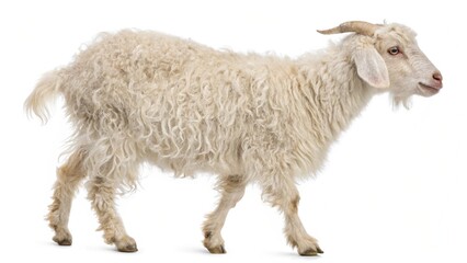 Fototapeta premium Angora Goat On White Background