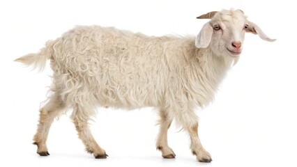 Obraz premium Angora Goat On White Background