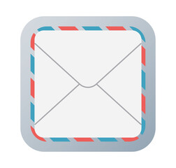 Colorful envelope mailbox icon design. Email notification icon. Suitable for web pages, mobile apps, UI, UX and GUI design. EPS 10. Vector illustration