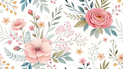 seamless pattern with flowers