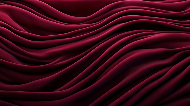 Wavy, draped fabric with soft folds; Background is blurred, creating texture for design and presentation use