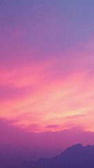 Fototapeta premium soft pink hues fill evening sky vibrant colors orange purple soft pastel tones gently fading dark
