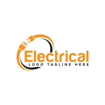 Electric Logo Vector Electric lightning design logo industrial engineering technology vector logo