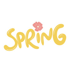 Spring text handwritten