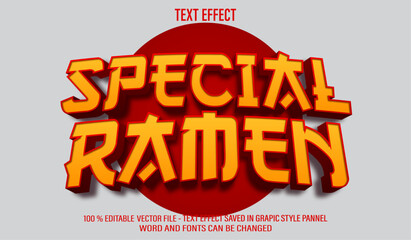 Special Ramen 3d editable text effect style