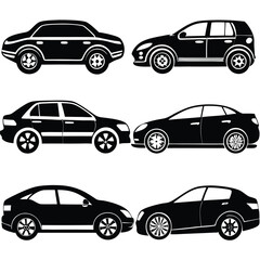 Car Illustrations,
Vehicle Silhouettes,
Black and White Cars.