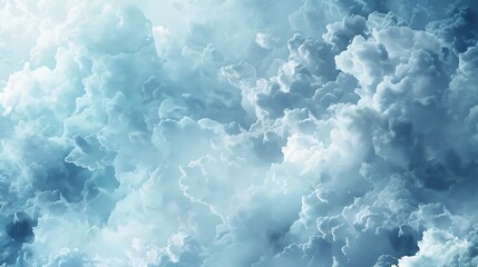 Fototapeta premium A background with a soft, fluffy cloud texture in shades of white and light blue.
