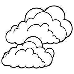 clouds line art vector design