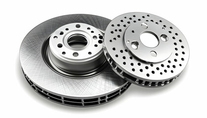 Photo of caliper and rotor isolated on transparent background