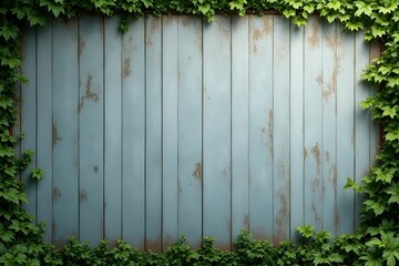 Old grunge galvanized wall texture with ivy for nature background copy space for texting. Mockup template for artwork graphic design. Background for presentation, backdrop and product design