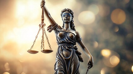 Symbol of justice statue for legal use