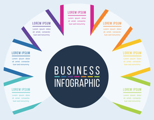 Fototapeta premium Business Infographic design 7 information