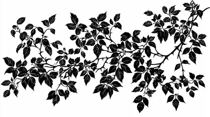 Botanical Branch Design, Ornamental Pattern