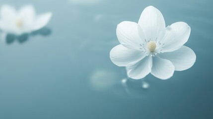 White flowers on the water