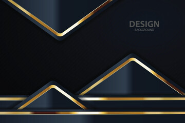 Dark gold geometric design background, layered triangles, diagonal lines, website banner