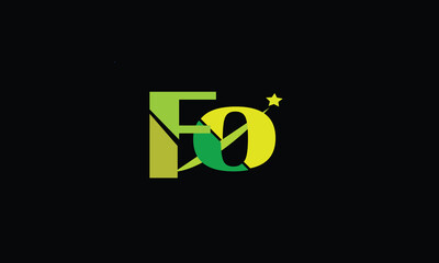 FO, F, O, abstract, letters, logo, monogram