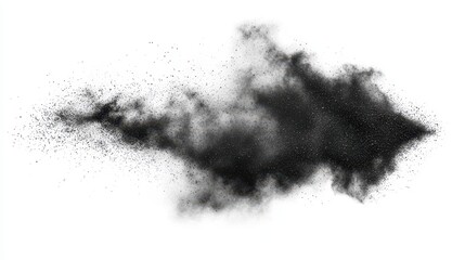 Abstract Black Powder Explosion Isolated