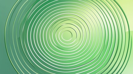 Naklejka premium Green Concentric Circles Abstract Background Design for Modern Presentations