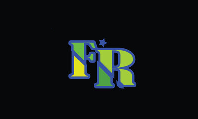 FR, F, R, abstract, letters, logo, monogram
