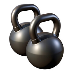 3D Kettlebells Gym Equipment Illustration