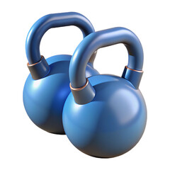 3D Kettlebells Gym Equipment Illustration