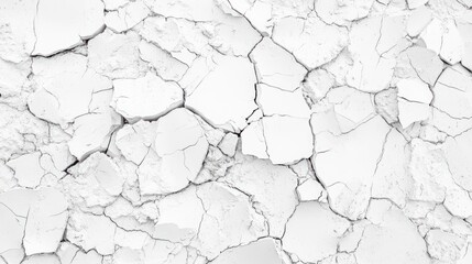 Obraz premium Abstract White Cracked Texture: A High-Resolution Image of Dry, Cracked Earth or Clay