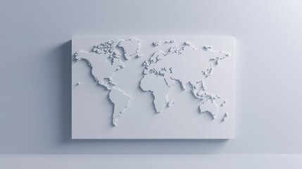 World Map, Modern, Abstract
