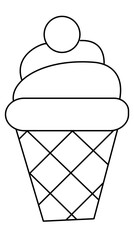 Minimalist Line Ice Cream Icons, Ice Cream icons, fine line icons