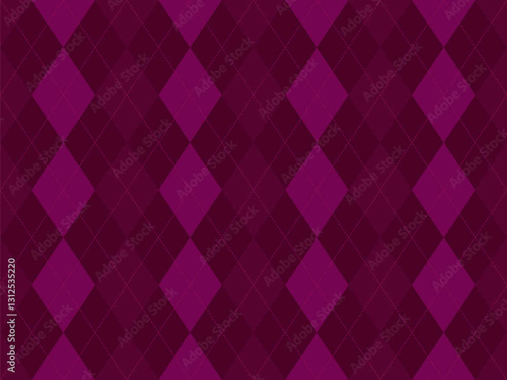 Poster elegant deep purple and magenta argyle pattern. perfect for adding a touch of sophisticated style to