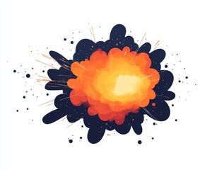 Cosmic event  depicting supernova explosion in minimal 